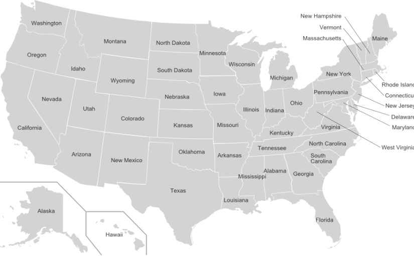 amerika államai térkép USA államai, amerikai államok   Amerikai utazásom amerika államai térkép