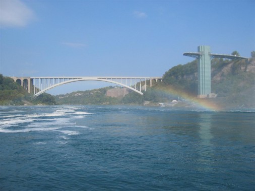 Niagara vízesés: Szivárvány-híd és szivárvány